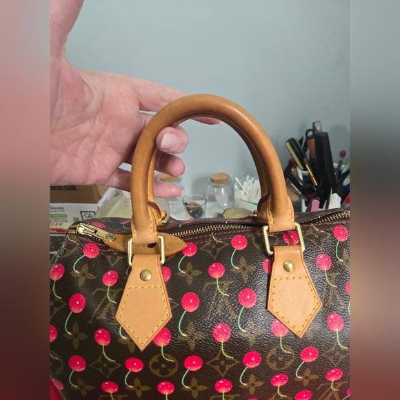 Louis Vuitton handbag Murakami Monogram brown Takashi Speedy Cherry - Picture 6 of 16